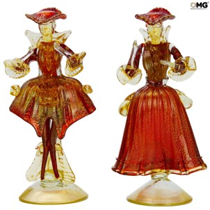 Goldoni_sculpture_RED_GOLD_ORIGINAL_MURANO_GLASS_OMG_VENETIAN_ITALY