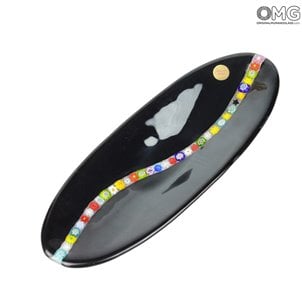 Plate - black Empty pockets - Original Murano Glass OMG