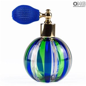 green_blue_scent_profume_bottle_murano_glass_with_атомайзер