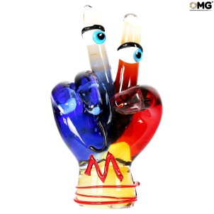 hand_victory_sculpture_abstract_eyes_original_murano_glass_omg