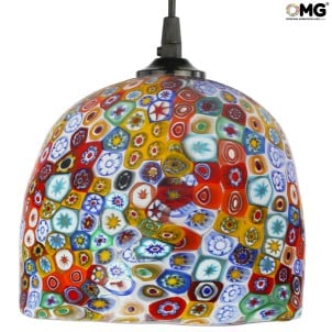 Candeeiro suspenso Millefiori - multicolorido - Vidro Murano Original