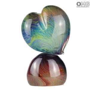 Сердце любви - стекло кальцедон - Original Murano Glass Omg