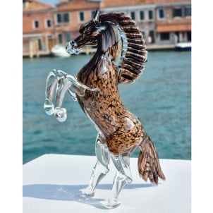 horse_brown_venturina_orginal_murano_glass_omg7