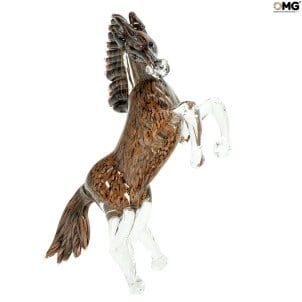 cavalo_brown_venturina_orginal_murano_glass_omg