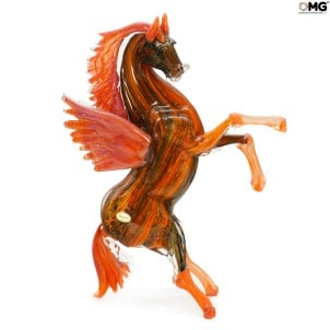 horse_orange_wing_exclusive_original_ Murano_glass_omg