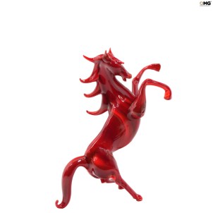 Prancing Red Horse - Original Murano Glass OMG