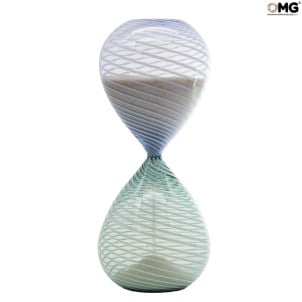 Hourglass - green - Original Murano Glass Omg