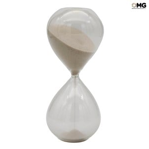 Hourglass - crystal - Original Murano Glass Omg
