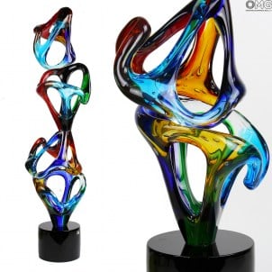 マルチカラーインフィニット-アブストラクト-ムラノガラス彫刻