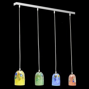 Italy iTaly - Linear Chandelier 4 lights - Murano glass - Different colors