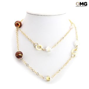 Lange Halskette Asia - Original Muranoglas
