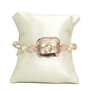 Armband Riga - Rosa und Gold - Original Murano Glas OMG Armband Riga - Rosa und Gold - Original Murano Glas OMG