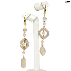 jóias_long_earrings_gold_pink_riga_original_murano_glass_omg1