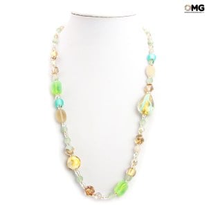 Collier Salley - perles avec or - Verre de Murano Original OMG