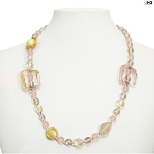 bijoux_collier_or_rose_riga_original_murano_glass_omg