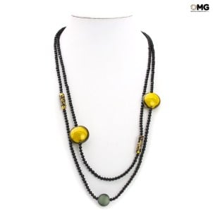jewelry_ yellow_black_original_ Murano_glass_omg_venetian_gift