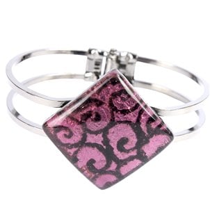 Bracelet Carré Violette - Verre de Murano Original