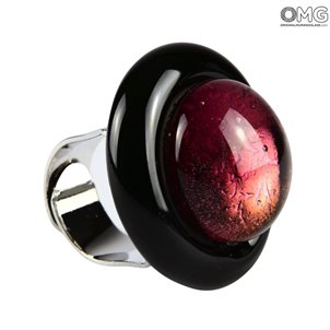 Anillo - Cristal violeta sumergido - Cristal de Murano original OMG jewerly_original_murano_glass_omg_img_violet_99