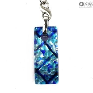 porte-clés_rectangle_murano_verre_bleu