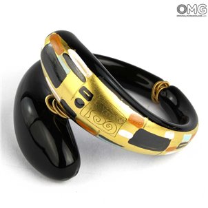 Klimt Bracelet - Glass Painted 24kt Gold - Original Murano Glass OMG klim_bracelet_murano_glass_da_mula_3
