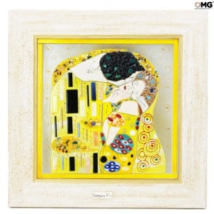 El beso - Tributo a Klimt - Original - Murano - Vidrio - omg