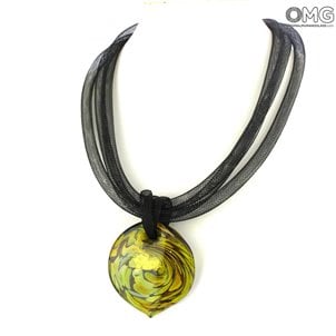 Blatt - Halskette venezianische Perlen - Original Murano Glass OMG