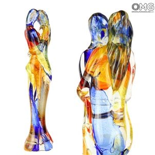 情侶雕塑-OneLove-藍色橘紅色黃色裝飾大尺寸