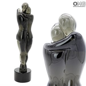 情侶雕塑-皮諾簽名-穆拉諾玻璃原版