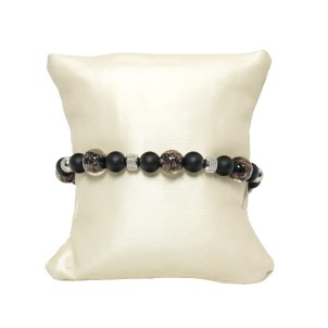 man_bracelet_black_beads_original_ Murano_glass_omg