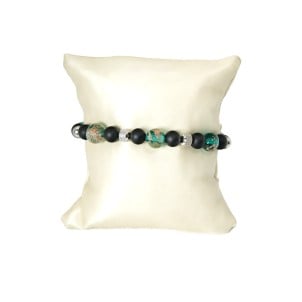 man_bracelet_green_beads_original_ Murano_glass_omg