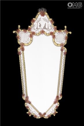 Marcus - Венецианское настенное зеркало - муранское стекло
