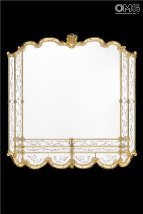 Marzio - Wand venezianischer Spiegel - Muranoglas