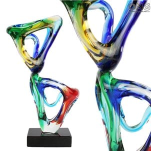 Matériel - Abstrait - Sculpture en verre de Murano