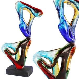 Material Satinado - Abstracto - Escultura en cristal de Murano
