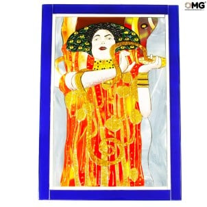 Igea - hommage à la toile klimt - Verre de Murano original OMG