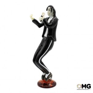 Michael Jackson MJ Singing Murano 玻璃雕塑