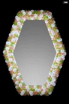 mirror_hexagonal_flowers_gold_original_murano_glass_omg