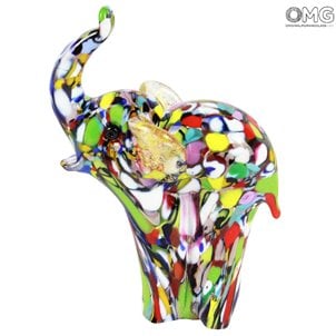 象の置物-ムラーノグラス手作り