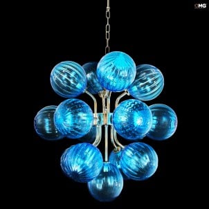 مصباح Celing - Atmosphera - أزرق - زجاج مورانو الأصلي OMG