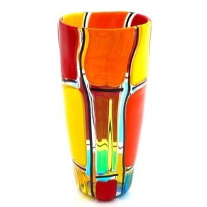 Puzzle Vase Conic - Mehrfarbig - Original Murano Glass OMG