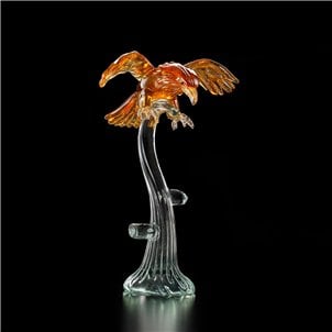 Amber Falcon - Skulptur - Original Murano Glas OMG