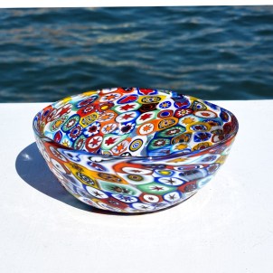 plate millefiori  - multicolor - Original Murano Glass OMG
