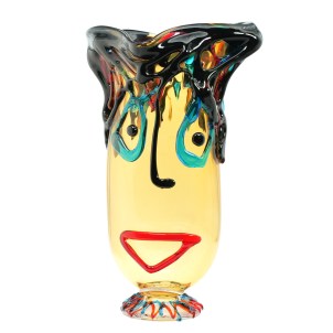musana_face_vase_amber_original_murano_glass