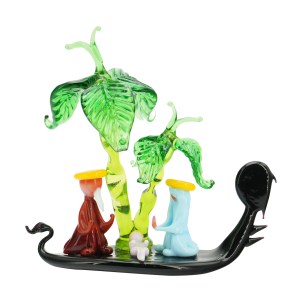Christmas nativity scene on gondola - Original  Murano Glass OMG