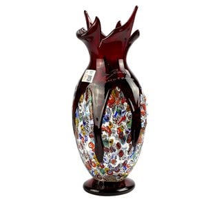 Gabbiano Rouge - Vase Vénitien - Verre de Murano Original OMG®