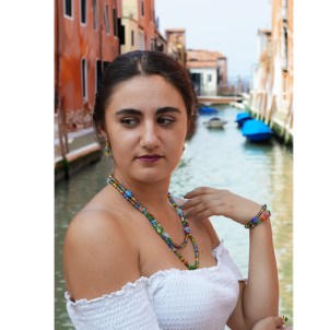  Necklace Lisa - Murrine - Original Murano Glass OMG