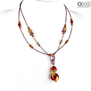 Necklace Cecilia - with gold - Original Murano Glass OMG