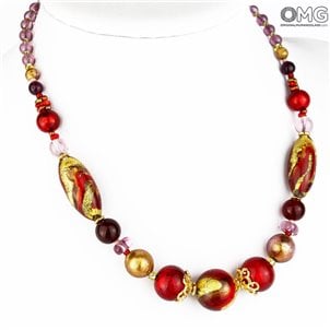 Halskette Aurelia - mit Gold - Original Murano Glass OMG