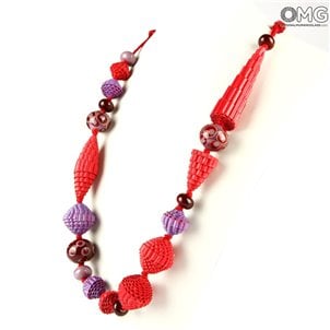 necklace_murano_glass_two_elements_with_paper_beads_omg_999