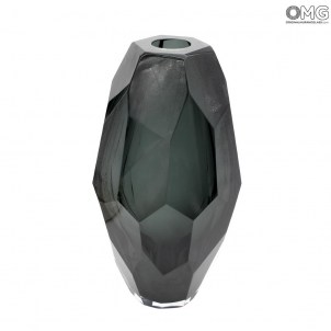 Black Panther Battuto Vase - Geblasene Vase - Original Murano Glas Black Panther Battuto Vase - Geblasene Vase - Original Murano Glas